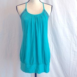 Lululemon No Limits tank Size 10 turquoise/space